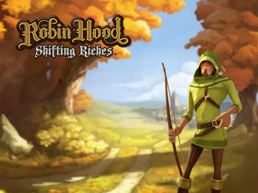 Robin Hood Shifting Riches NetEnt Slot Review Omtale Spilleautomat Online Casino bonus Freespins gameart art banner logo