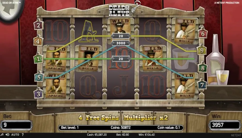 Wild Line Screenshot Dead or Alive Slot Casino