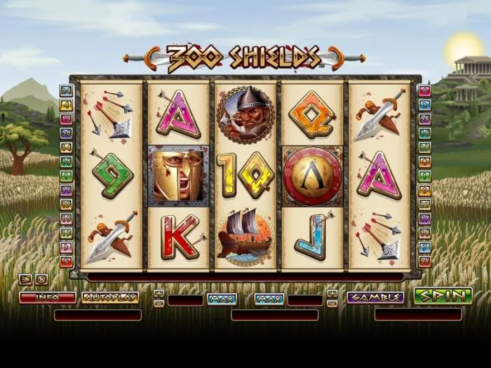 300 Shields NextGen Gaming Norske Spilleautomater Online Casino Spilleautomat Omtale Slot Review freespins free spins online casino bonus