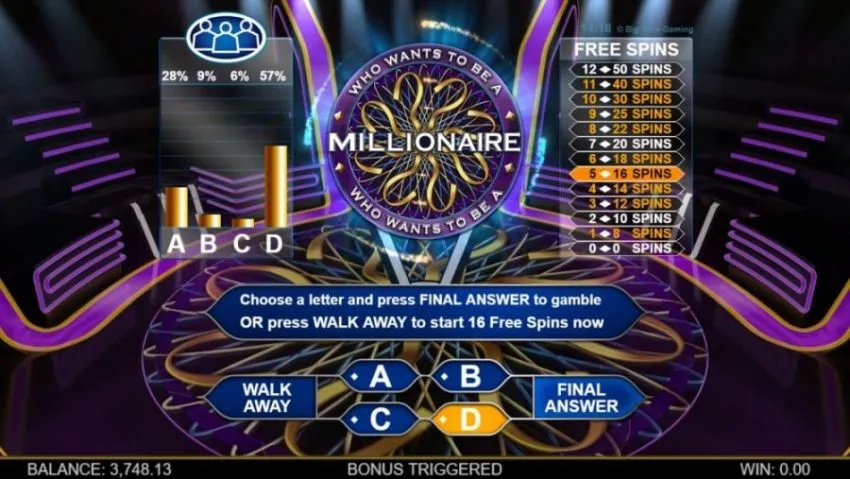 who wants to be a millionaire spilleautomat casino