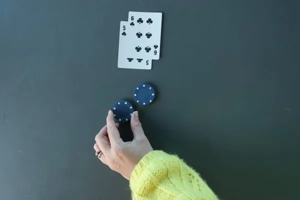 Blackjack signal for å doble innsatsen