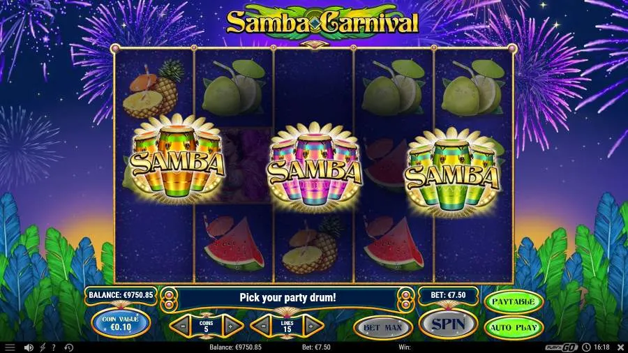 samba carnival bonusspill