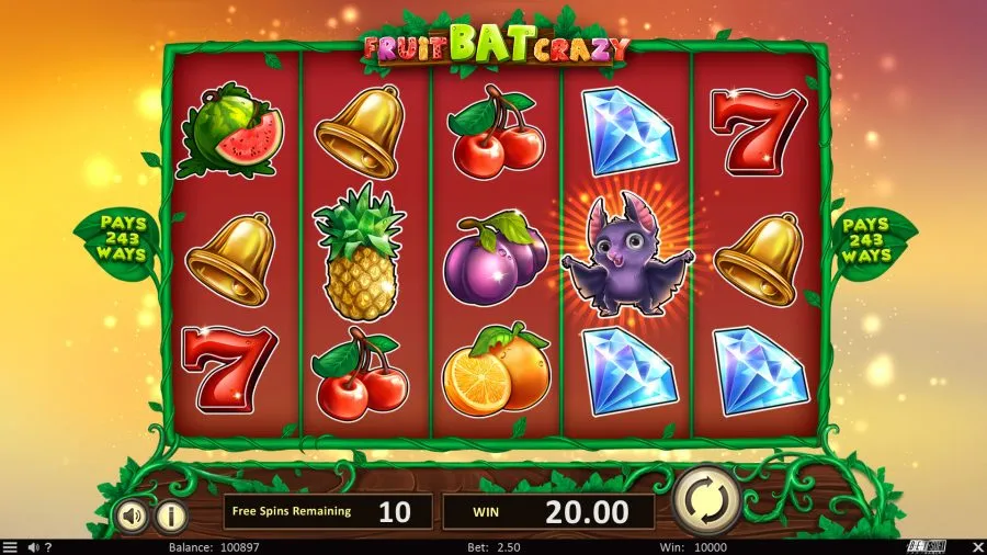 fruitbat crazy spilleautomat main game-min