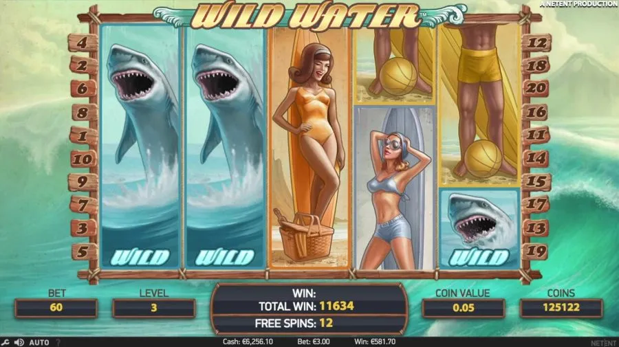 Wild Water NetEnt Free Spins Online Slot Online Casino Spilleautomat Spilleautomater Function Funksjon
