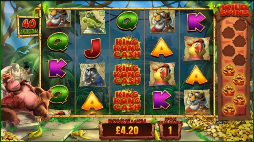 King Kong Cash Blueprint Gaming Norske Spilleautomater Freespins Free spins online casino bonus slot review omtale norske spilleautomater på nett