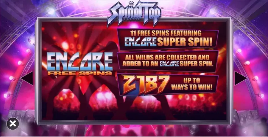Spinal Tap Blueprint Gaming Encore Free Spins Bonus Function Funksjon Online Slot Casino Spilleautomat Spilleautomater