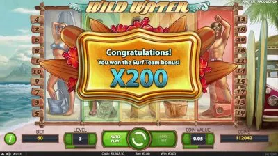 Wild Water Surf Team Bonus Function Online Casino Spilleautomat Spilleautomater Big Win