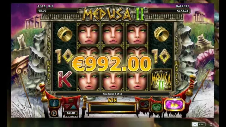 Medusa 2 Nextgen Gaming Slot Review Spilleautomat omtale freespins free spins online casino big win mega win free money gratis penger på spilleautomater