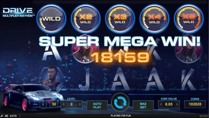 Drive Multiplier Mayhem Wild Line Multiplier Casino Online Slot Machine Spilleautomat Spilleautomater