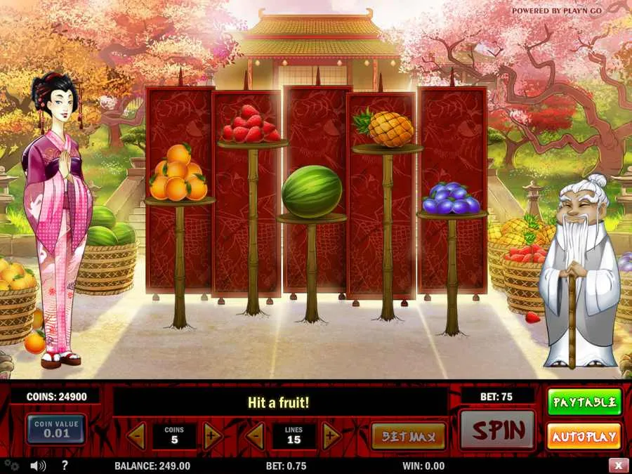 bonusspill ninja fruits spilleautomater play n go