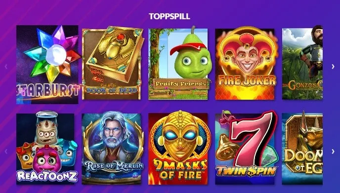 Playluck Casino - Toppspill