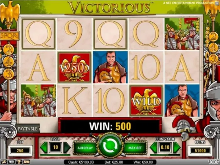 Desktop Screenshot Victorious NetEnt Online Casino Symbols Norske Spilleautomater Spilleautomat
