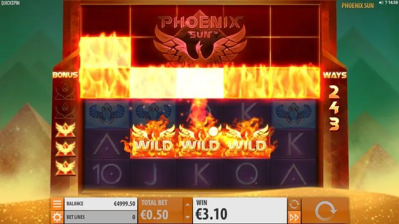 Wilds Phoenix Sun Bonus Online Casino Slot Spilleautomat