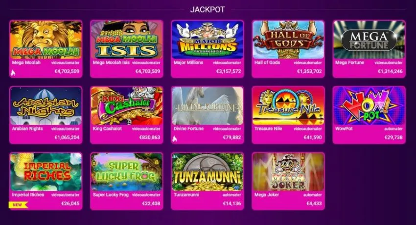No Bonus Casino Jackpot Games