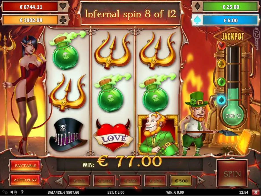 infernal spin leprechaun goes to hell spilleautomater