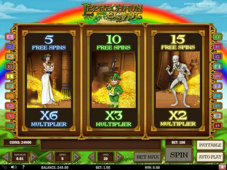 leprechaun goes egypt spilleautomater free spins