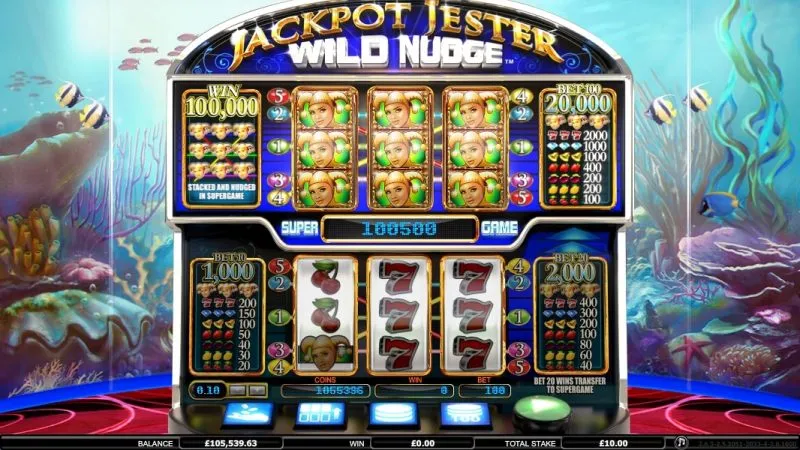 jackpot jester wild nudge spilleautomat casino