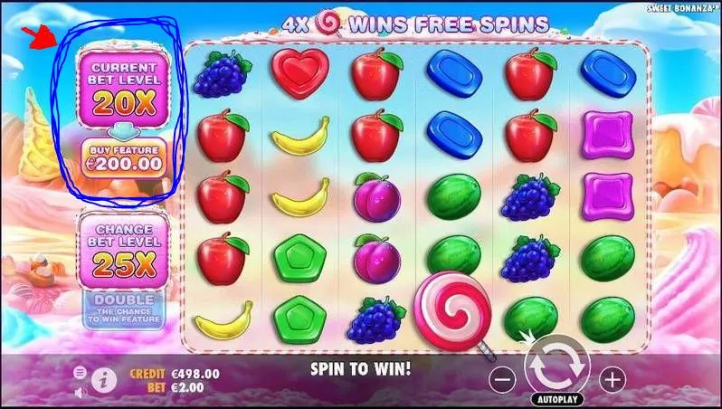 Sweet Bonanza Pragmatic Play Bonus Buy Screenshot