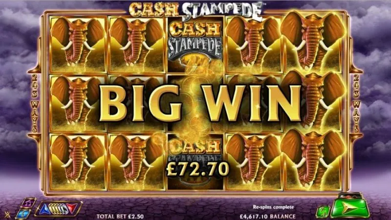 Cash Stampede NextGen Gaming norske spilleautommater big win spilleautomat online casino freespins free spins slot review spilleautomat omtale