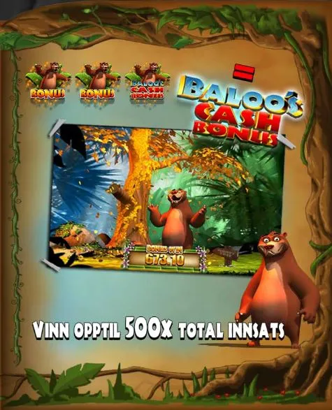 Jungle Jackpots Blueprint Gaming Baloos Cash Bonus Freegame Bonus Game Online Slot Machine Casino Spilleautomat Spilleautomater Norske 