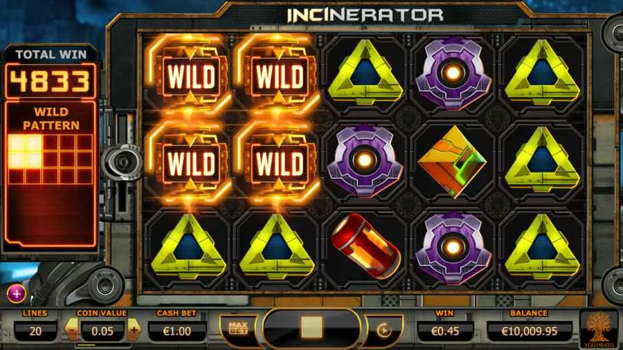 incinerator yggdrasil wilds spilleautomat