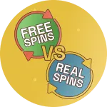 Freespins vs Real spins