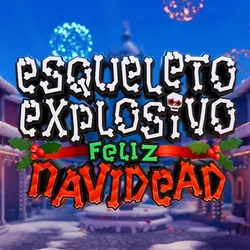 Esqueleto Explosivo Feliz Navidead logo