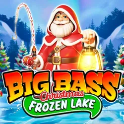 Big Bass Christmas Frozen Lake logo image