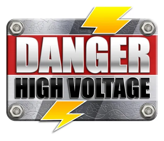 danger high voltage spilleautomat btg