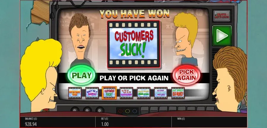 Beavies and butt-head spilleautomat