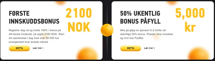 bonus på fezbet casino