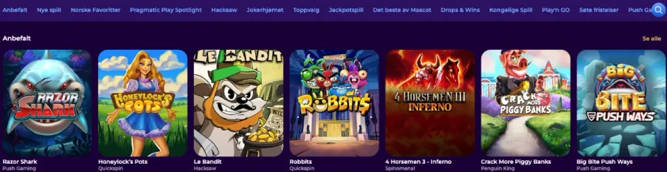 regal rush casino norge spill