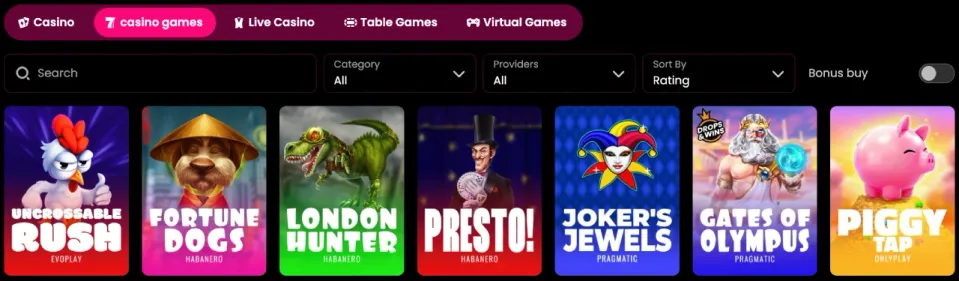 tenex casino norge spill