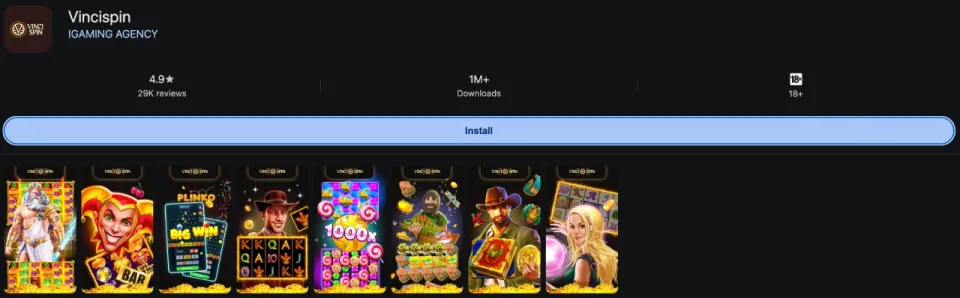 vincispin casino norge mobilapp