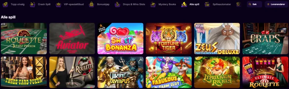 casinoloots casino norge spill