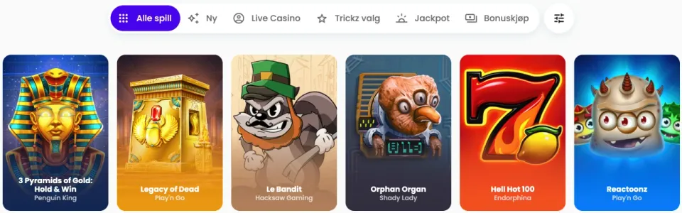 trickz casino norge spill