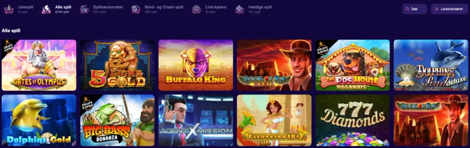 blindluck casino norge spill