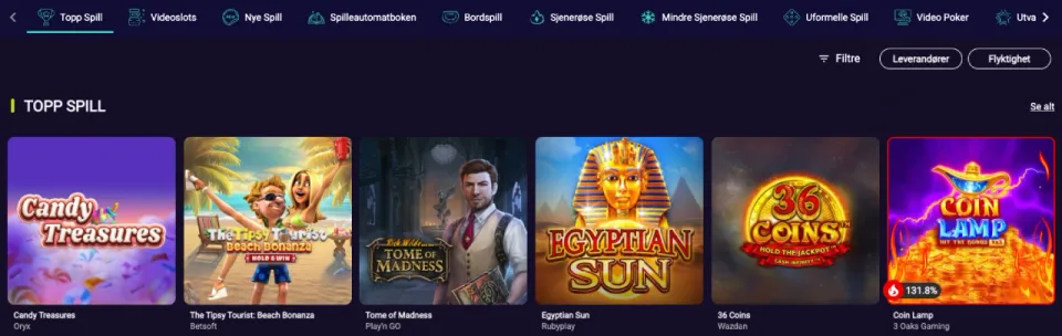 spinplatinum casino norge spill