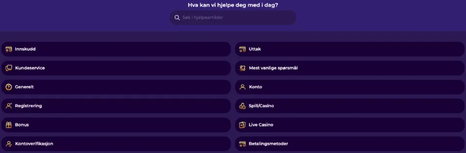 regal rush casino norge hjelpesenter