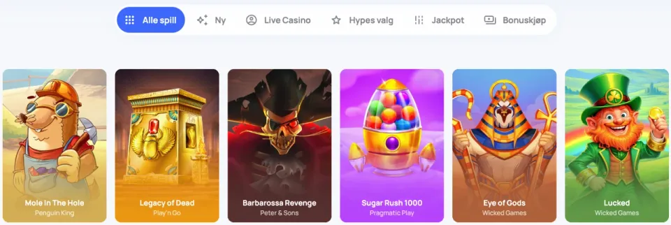 hype kasino norge spill
