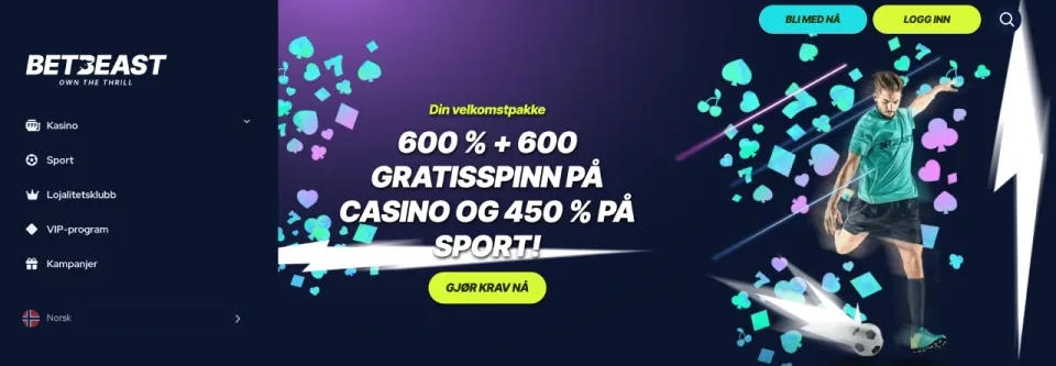 betbeast casino norge