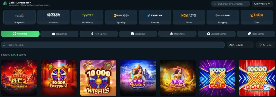 betportal casino norge spill