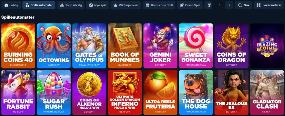rcasino norge spill