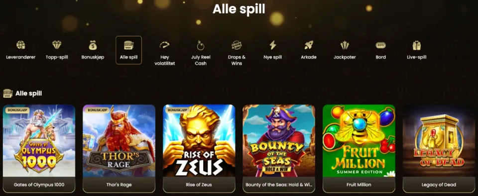 goldspin casino norge spill