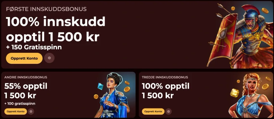 roman casino norge velkomstbonus