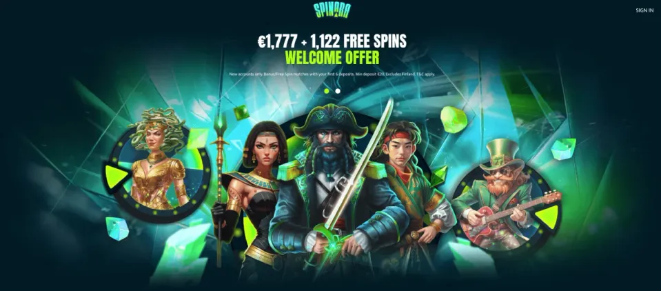 spinara casino norge bonus