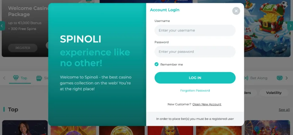 spinoli casino norge registrering