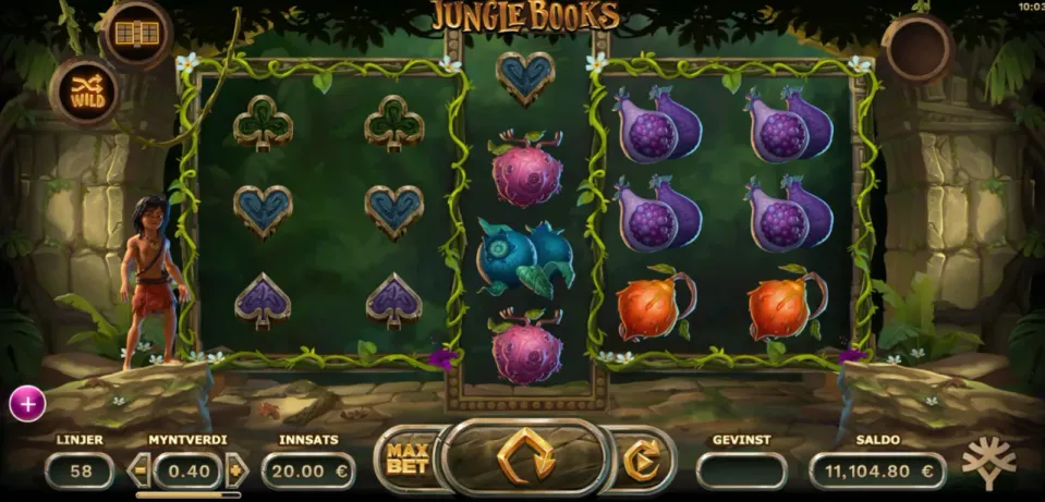 jungle books spilleautomat oppsett