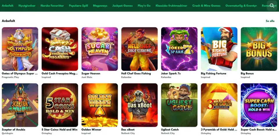 big lucky casino norge spill