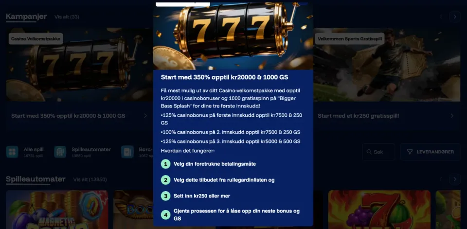 frostybet casino norge bonus